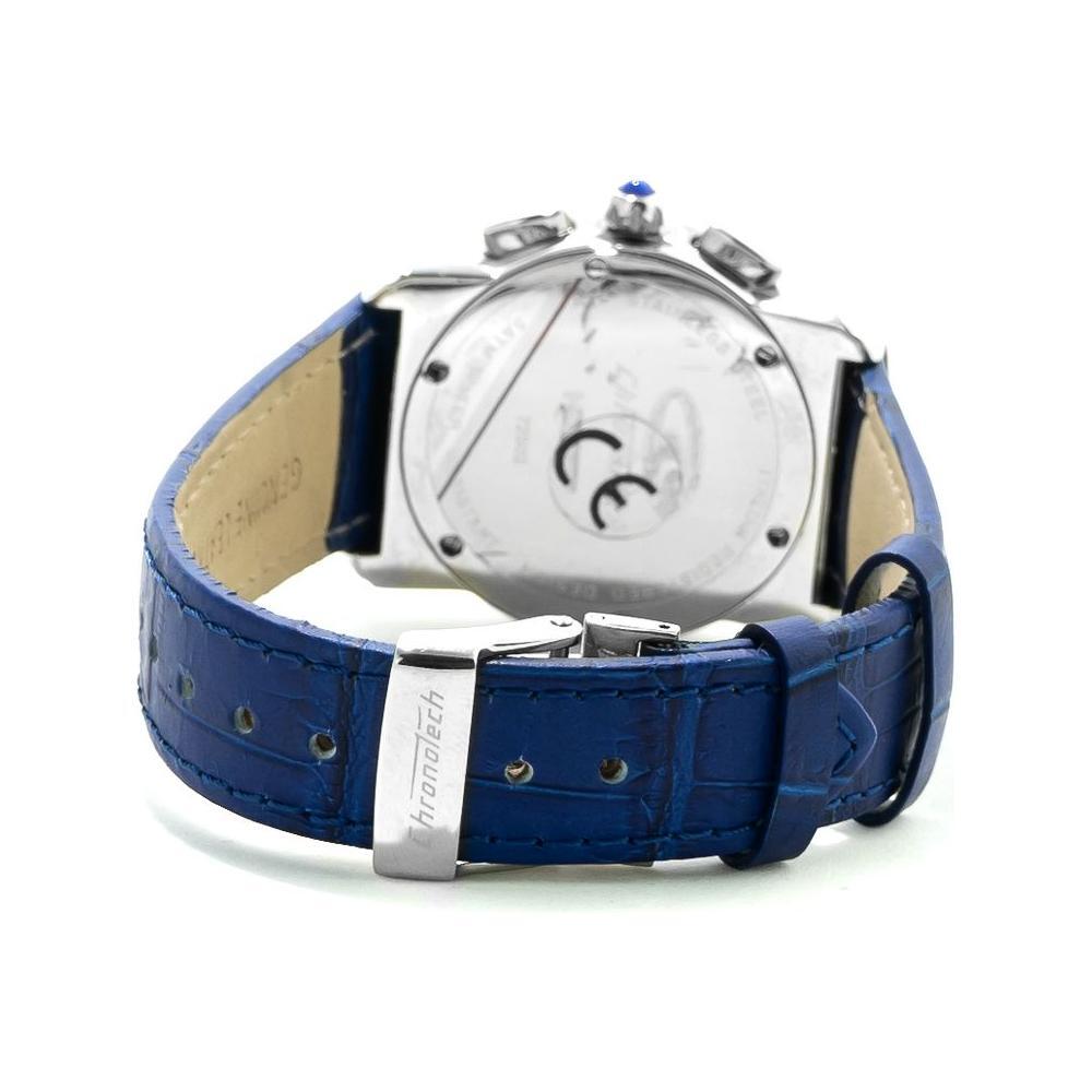 Chronotech Blue Leather Watch