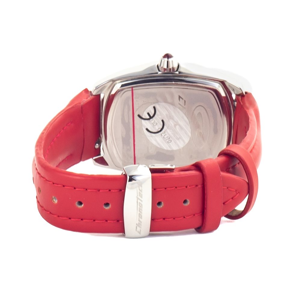 Chronotech Red Leather Dress Watch