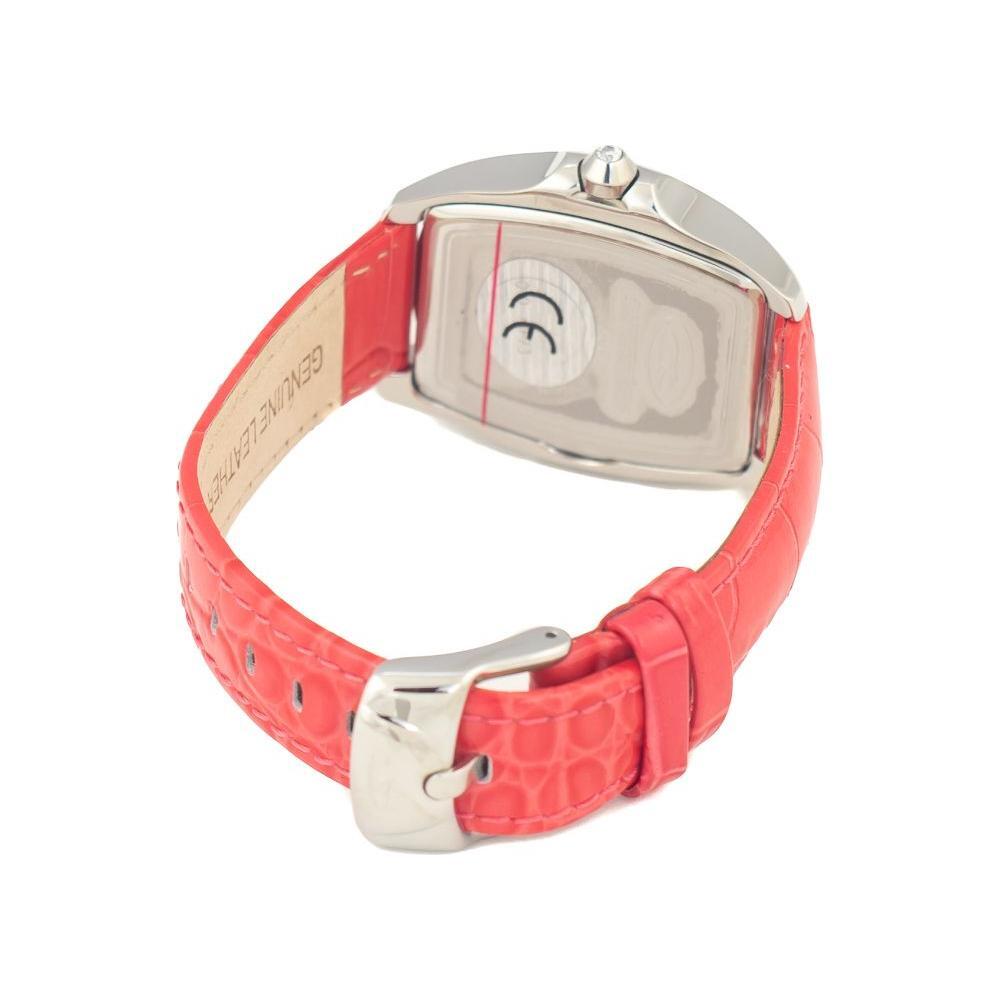 Chronotech Red Leather Dress Watch