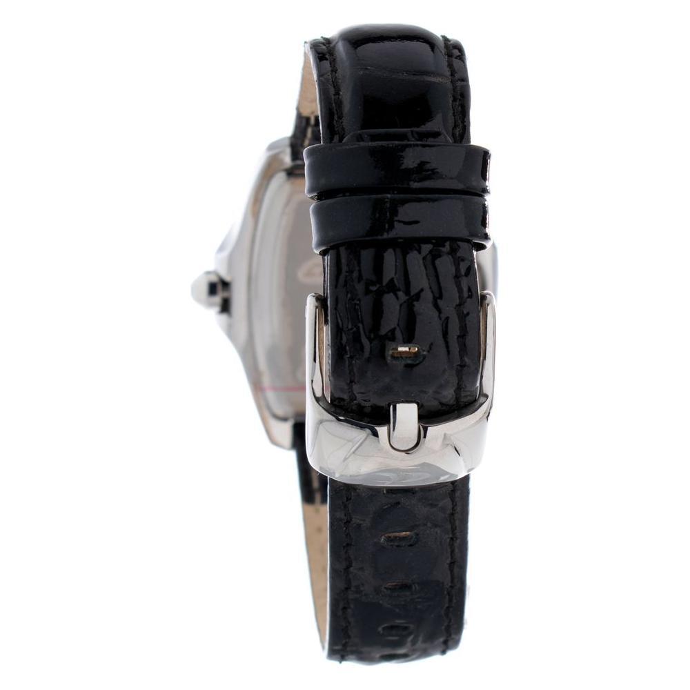 Chronotech Black Leather Bracelet Watch