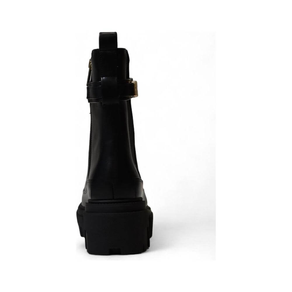 Back view of Guess Black Polyethylene Boot from Fall/Winter women's collection, featuring 84% polyurethane and 16% plastic composition.
