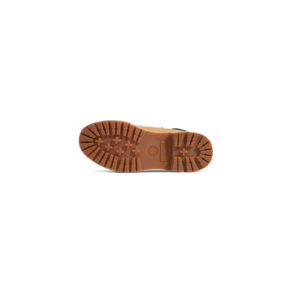 Sole view of Timberland Beige Recycled Plastic Boot showcasing durable grip and eco-friendly materials.