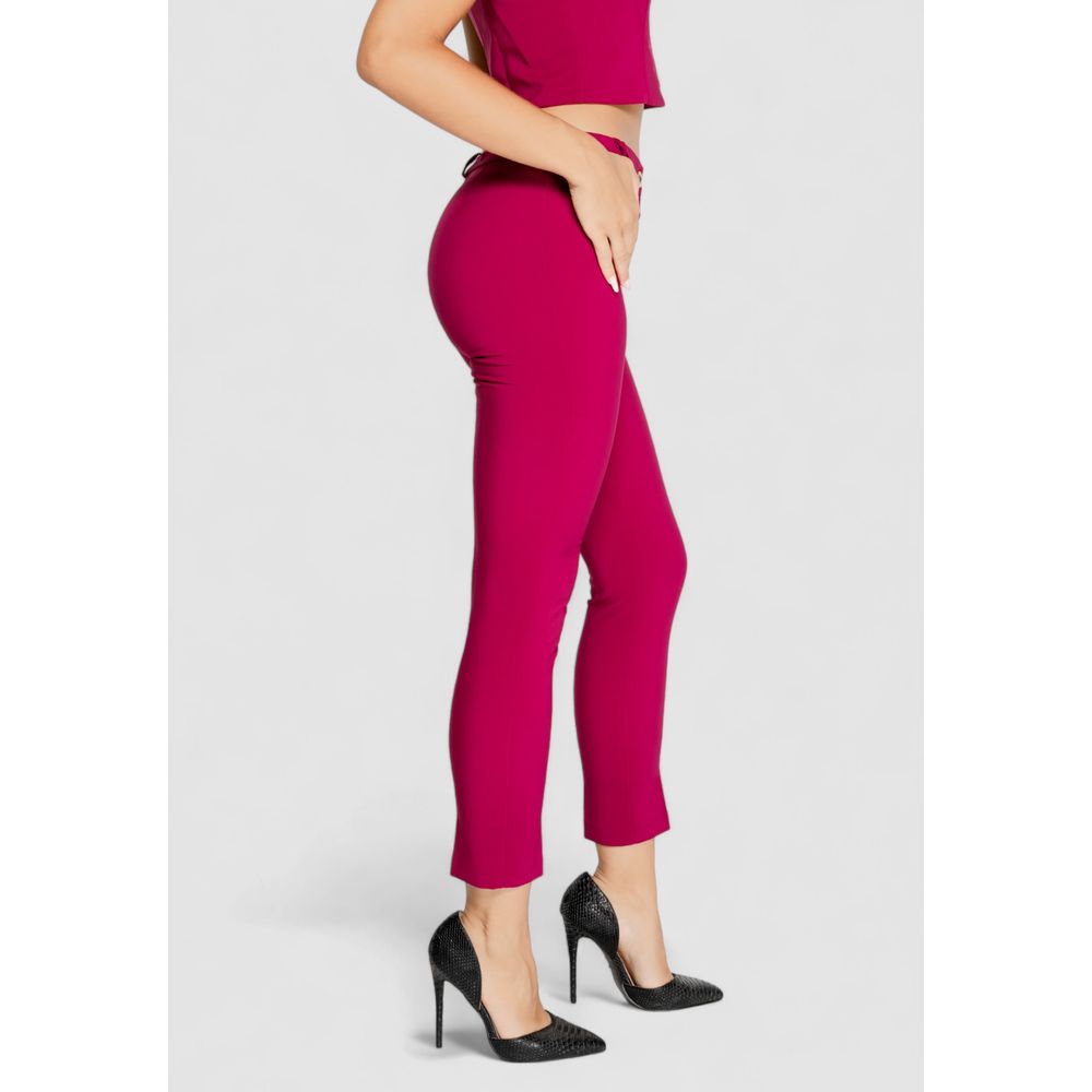 Rinascimento Bordeaux Polyester Casual Pants