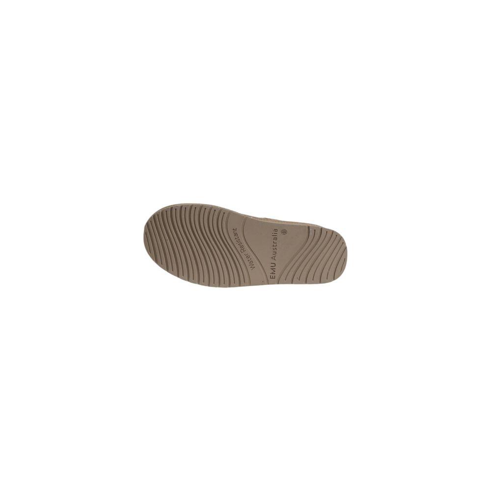 Sole of EMU Australia Gray Leather Boot for women, featuring durable rubber traction. Part of the Fall/Winter collection, made from 100% leather.
