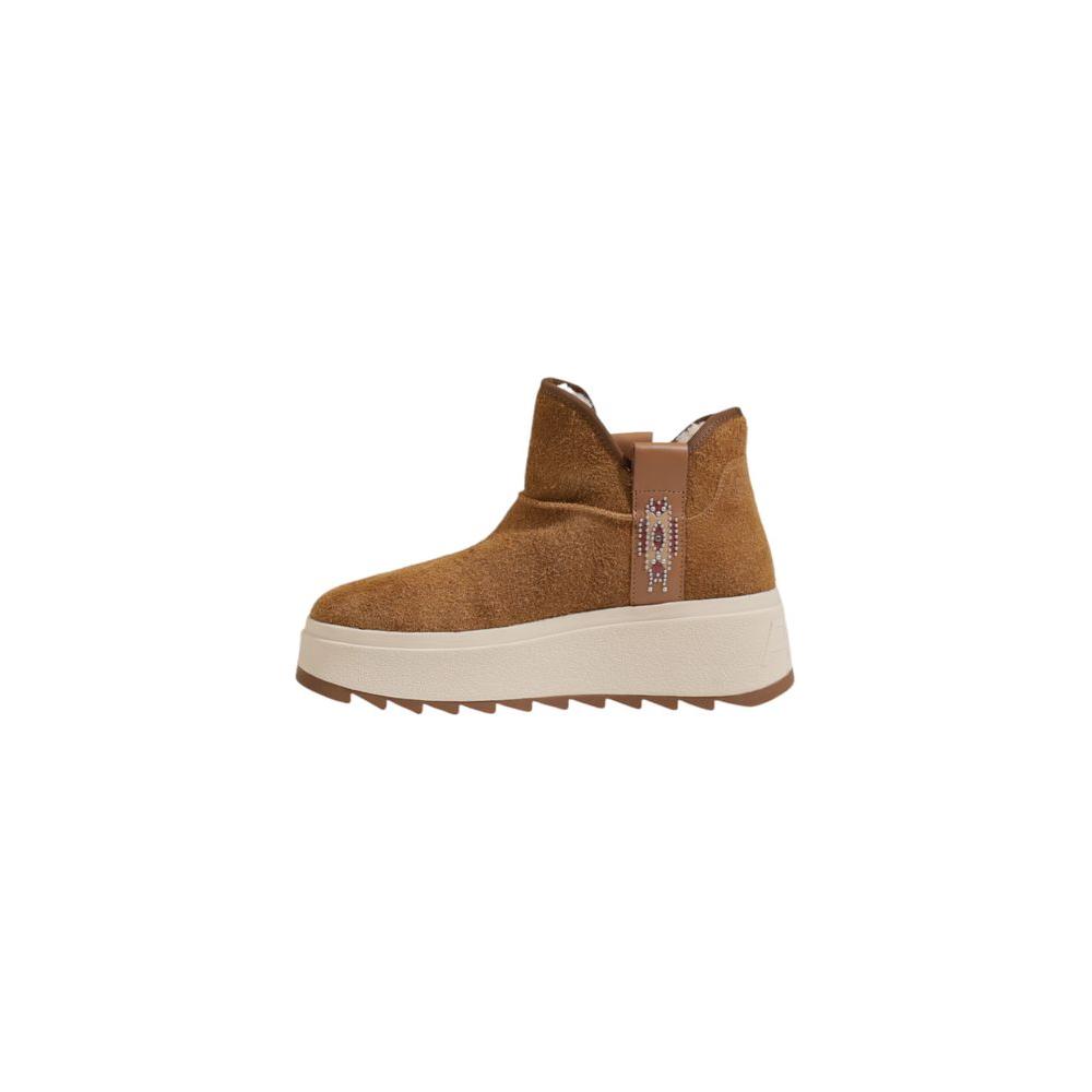 ASH Brown Suede Leather Boot for women, fall/winter collection, featuring a platform sole, perfect for stylish seasonal wear.