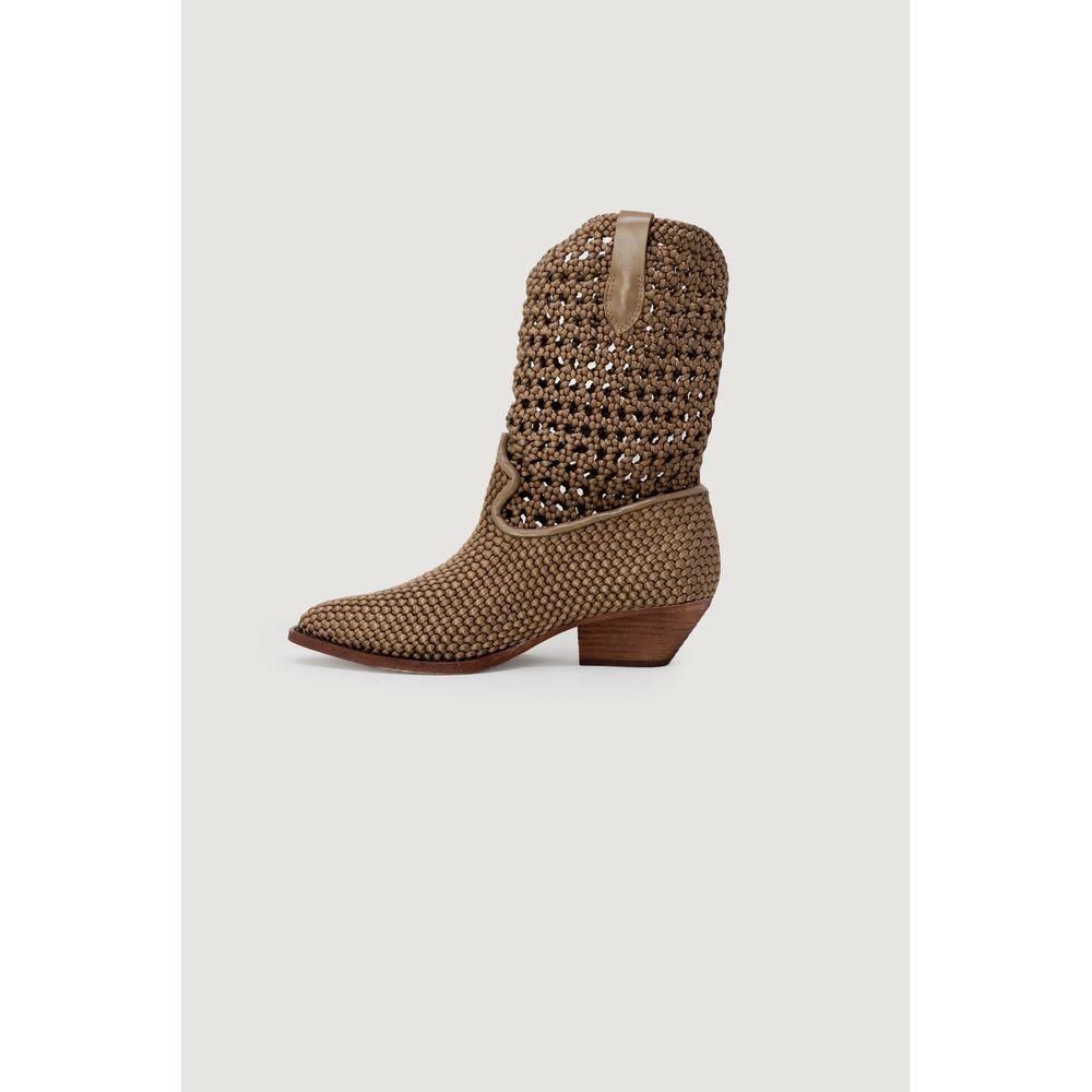 ASH Beige Leather Boot - Women's Spring/Summer Collection, 100% Leather, Stylish and Durable Footwear