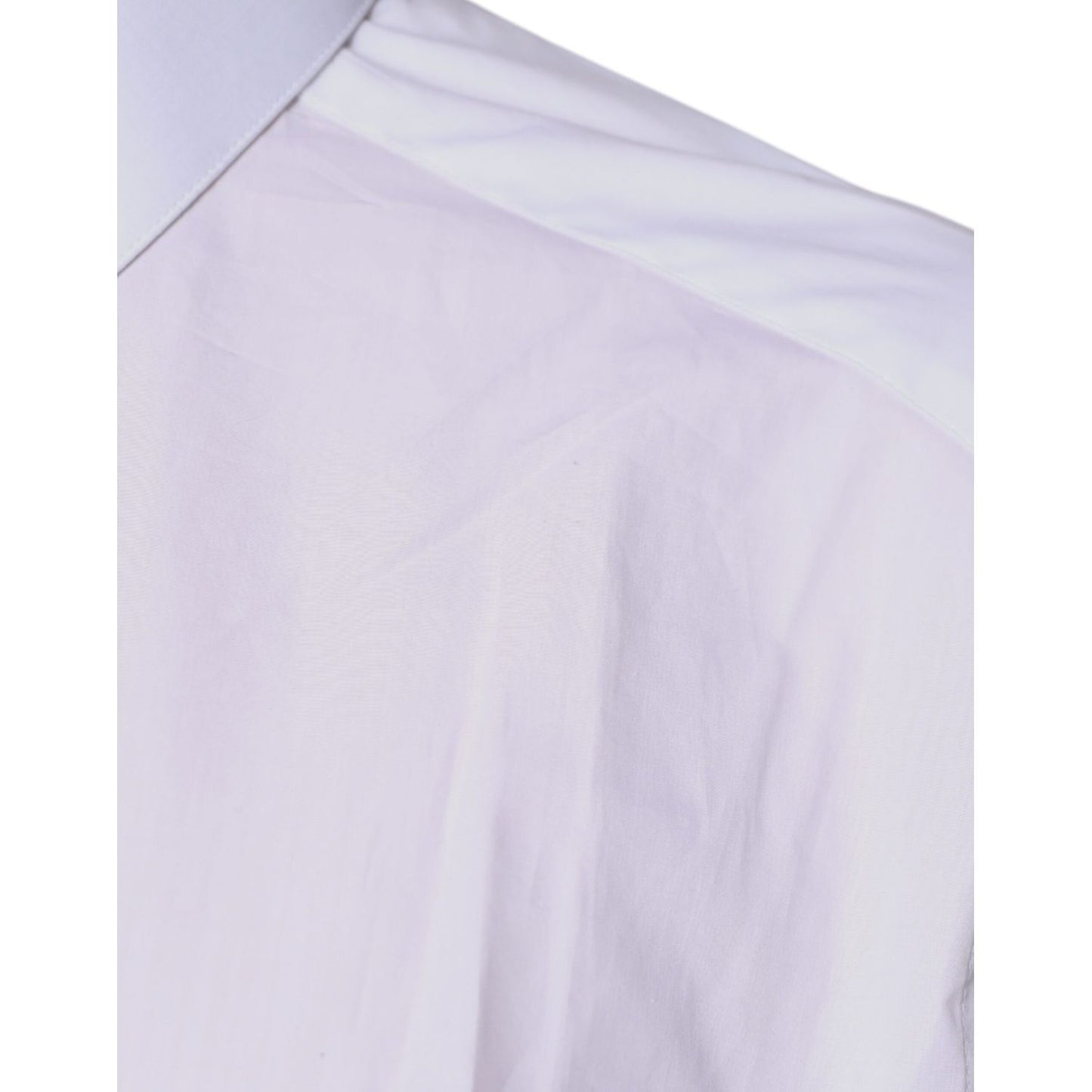 Dolce & Gabbana White Cotton Collared Long Sleeves Shirt Top