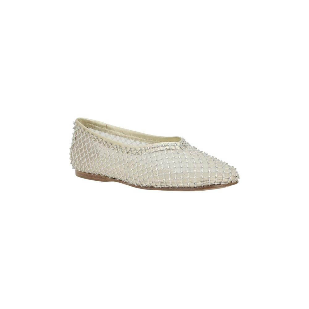 Forte_Forte Strass Mesh Ballerinas with rhinestone details, elegant design, flat sole, and elongated toe for a refined look.