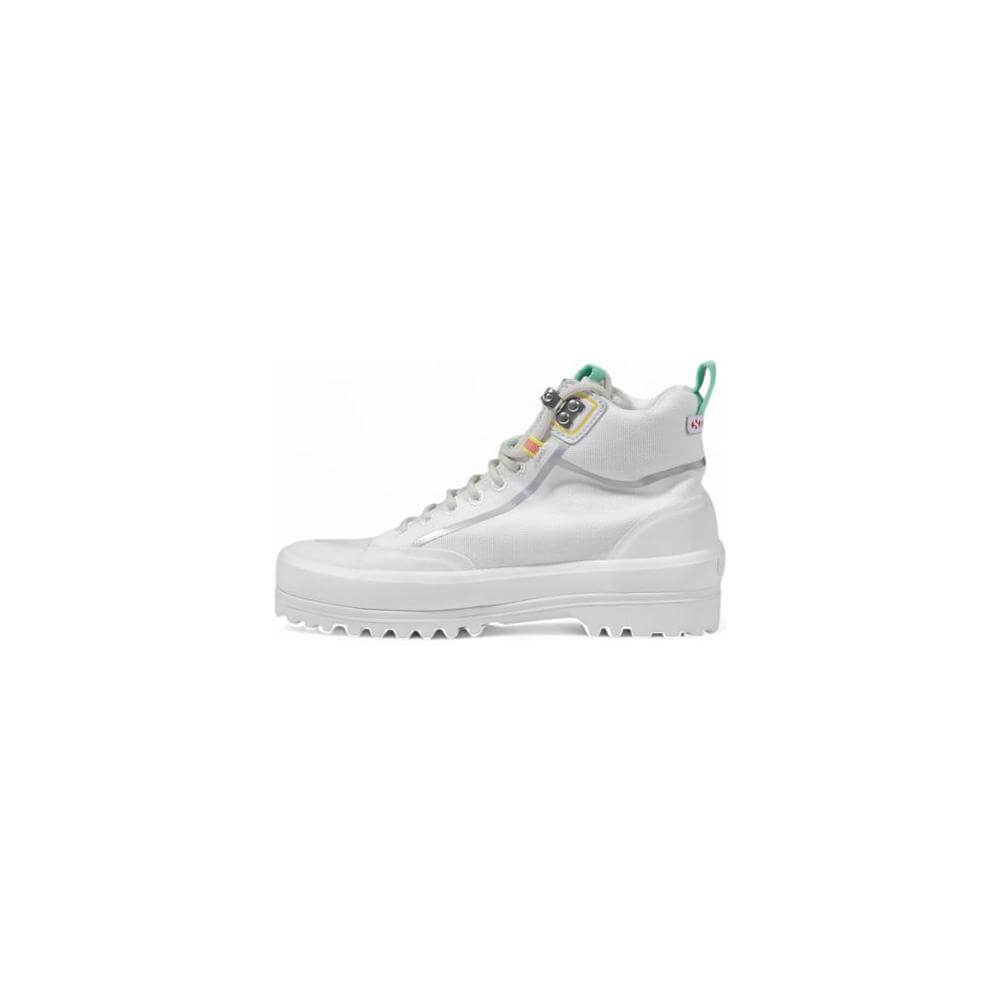 Superga white fabric sneaker for women, autumn/winter collection, 100% textile composition with a stylish design.