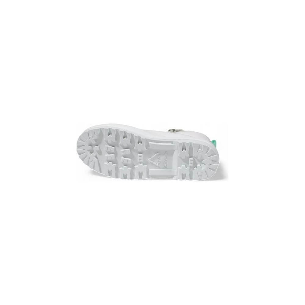 Sole view of Superga White Fabric Sneaker for women, Autumn/Winter collection, featuring durable tread design, made of 100% textile.