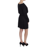 Versace Jeans Black Modal Silk Shift Knee Dress SIG18133-2