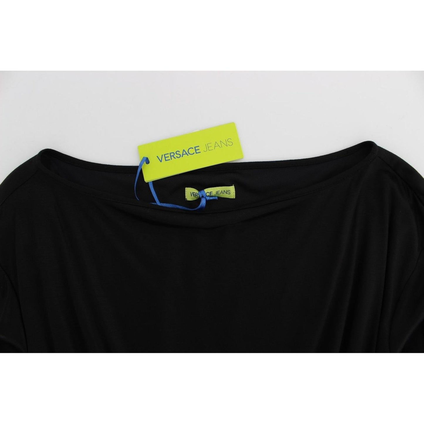Versace Jeans Black Modal Silk Shift Knee Dress SIG18133-2