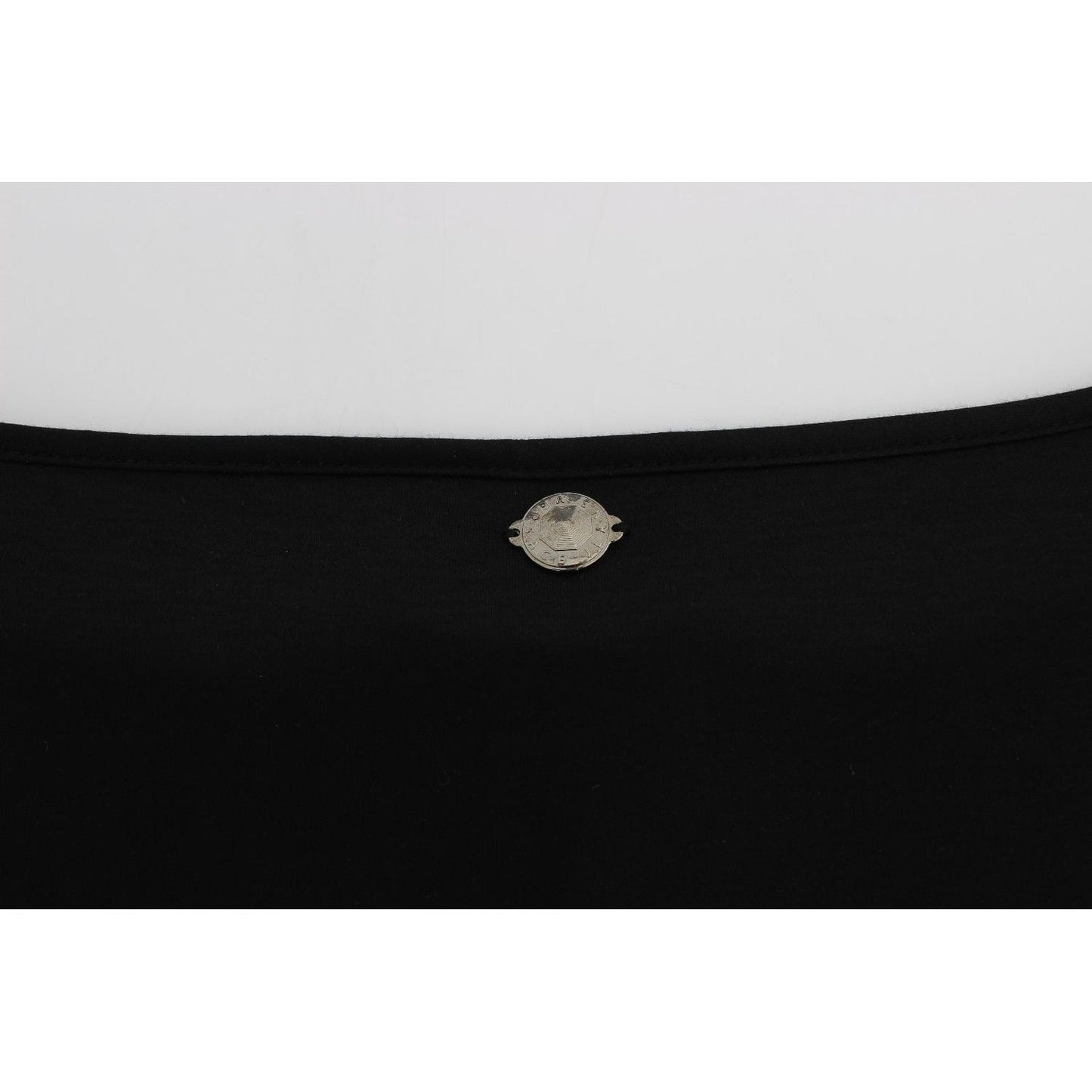 Versace Jeans Black Modal Silk Shift Knee Dress SIG18133-2