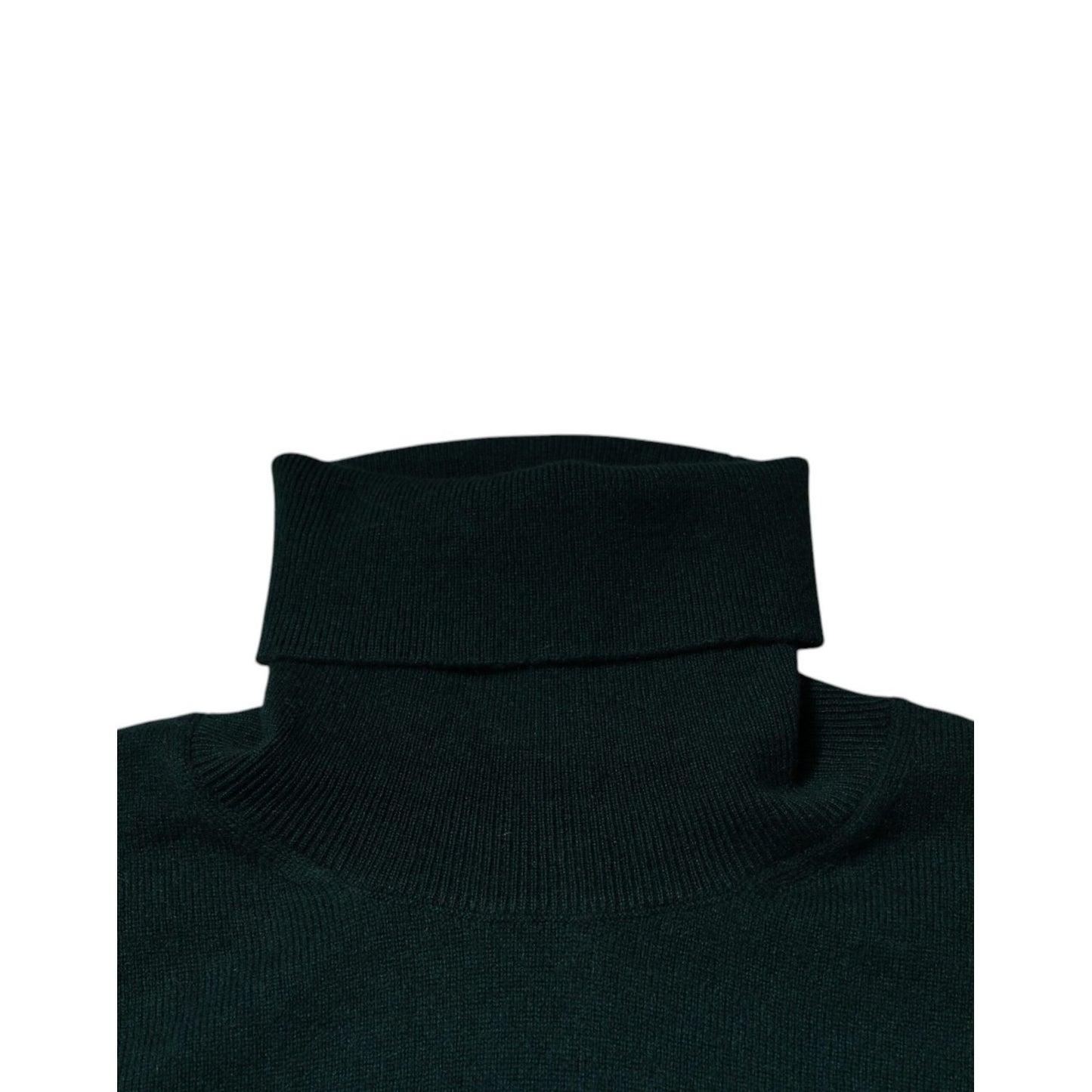 Dolce & Gabbana Green Cashmere Turtleneck Men Pullover Sweater