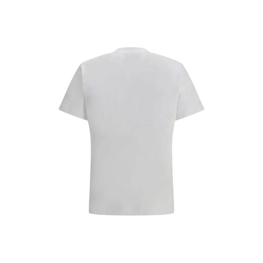 Back view of Moschino Logoed T-Shirt, featuring a ribbed crew neck and luxurious design ideal for a casual yet sophisticated look.