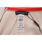 Dolce & Gabbana Multicolor Portofino Stripes Cotton Midi Skirt SKI1053-40