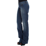 Cavalli Blue Wash Cotton Stretch Boot Cut Jeans SIG18143-1