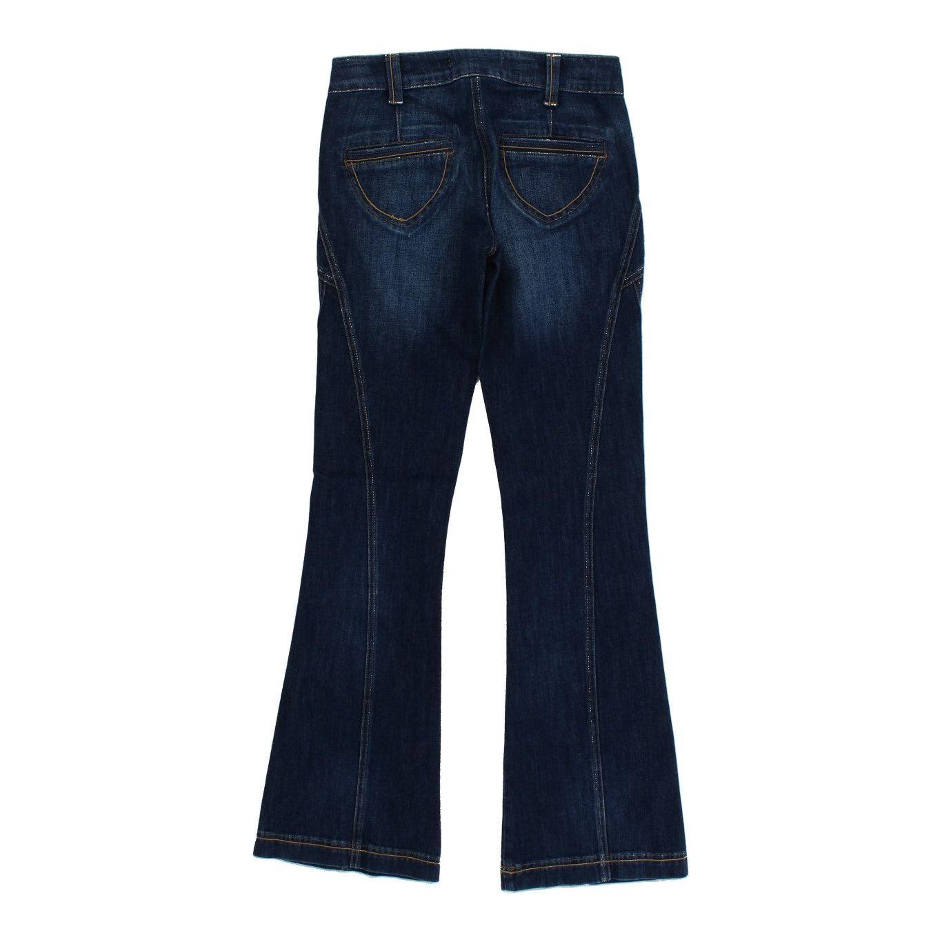 Cavalli Blue Cotton Stretch Low Waist Jeans