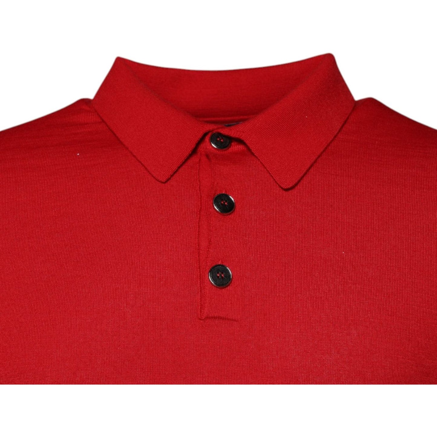 Dolce & Gabbana Red Cashmere Collared Pullover Sweater TSH87715-54