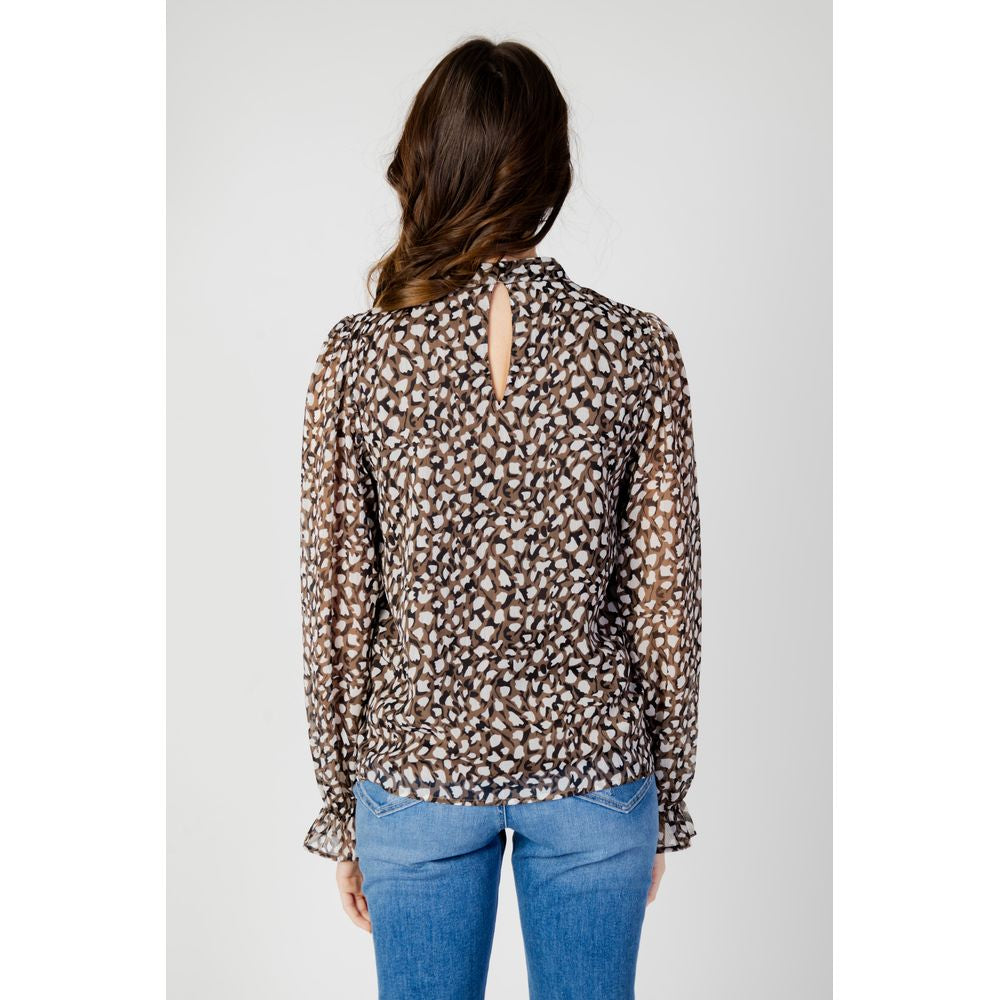 Vila Clothes Black Recycled Polyester Blouse VI-13356200009-IT36|XXS