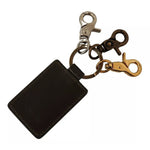 Dolce & Gabbana Green Leather D&G Logo Metal Ring Hook Keyring Keychain SMY1007023