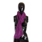 Dolce & Gabbana Purple Solid Cashmere Silk Shawl Wrap Scarf MS6067