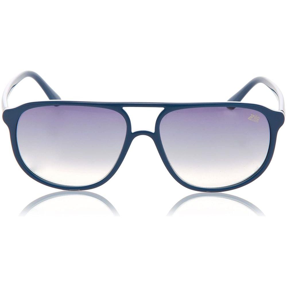 Lozza blue injected unisex sunglasses with electric blue glossy frame and gradient lenses, measures 58/15/140mm.