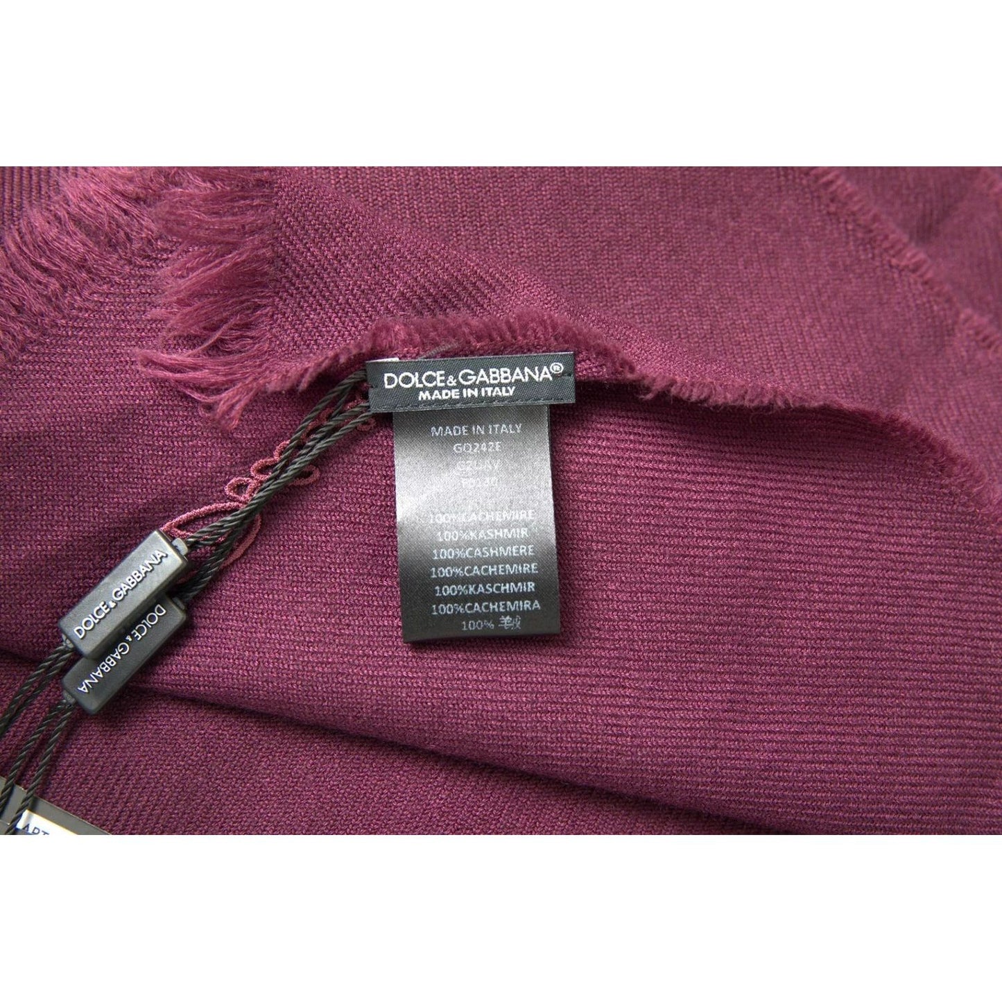 Dolce & Gabbana Purple Cashmere Knit Wrap Shawl Scarf MS7055