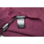 Dolce & Gabbana Purple Cashmere Knit Wrap Shawl Scarf MS7055