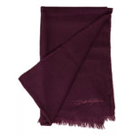 Dolce & Gabbana Purple Cashmere Knit Wrap Shawl Scarf MS7055