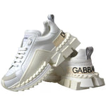 Dolce & Gabbana White Leather Super Queen Women Sneakers LA10432-34