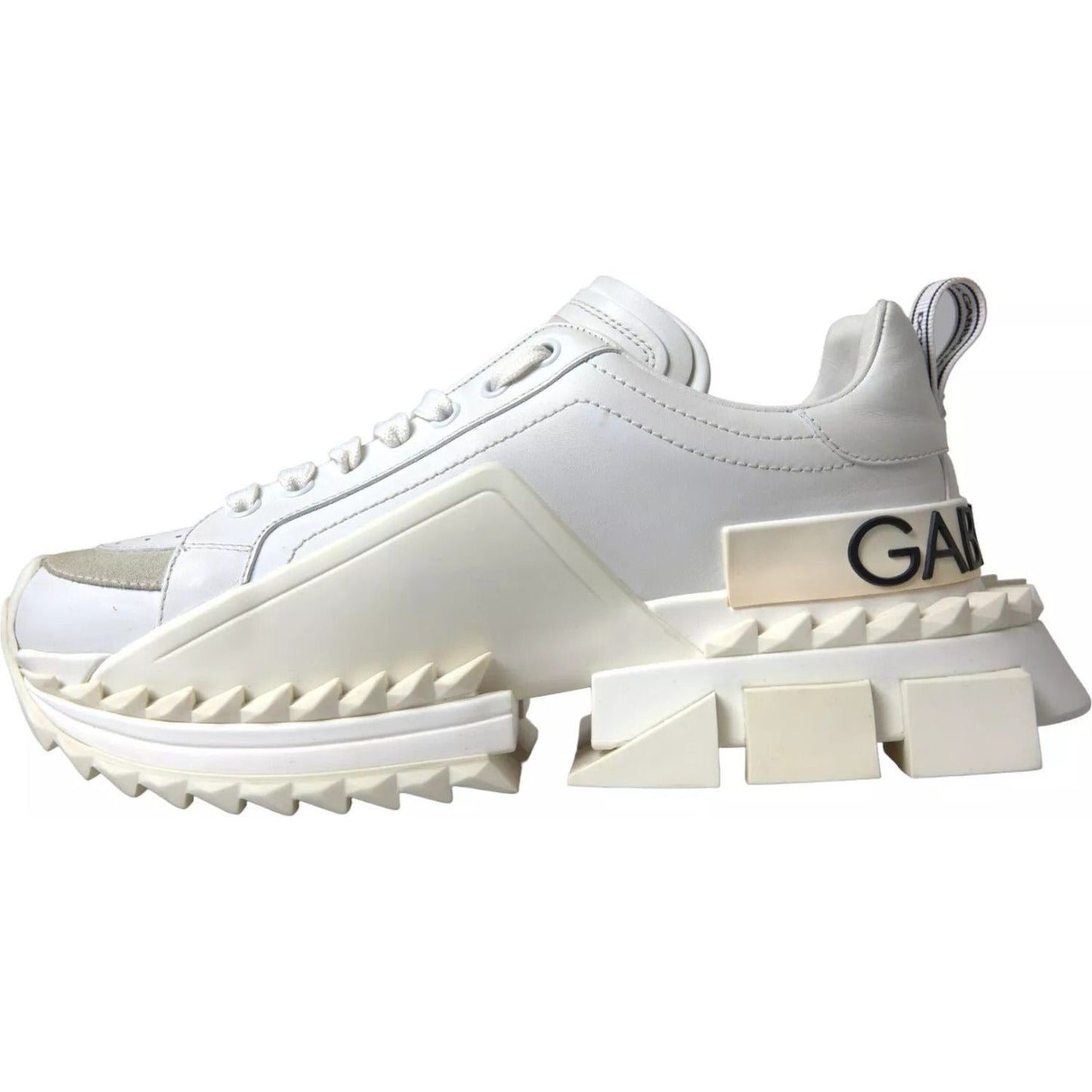 Dolce & Gabbana White Leather Super Queen Women Sneakers LA10432-34