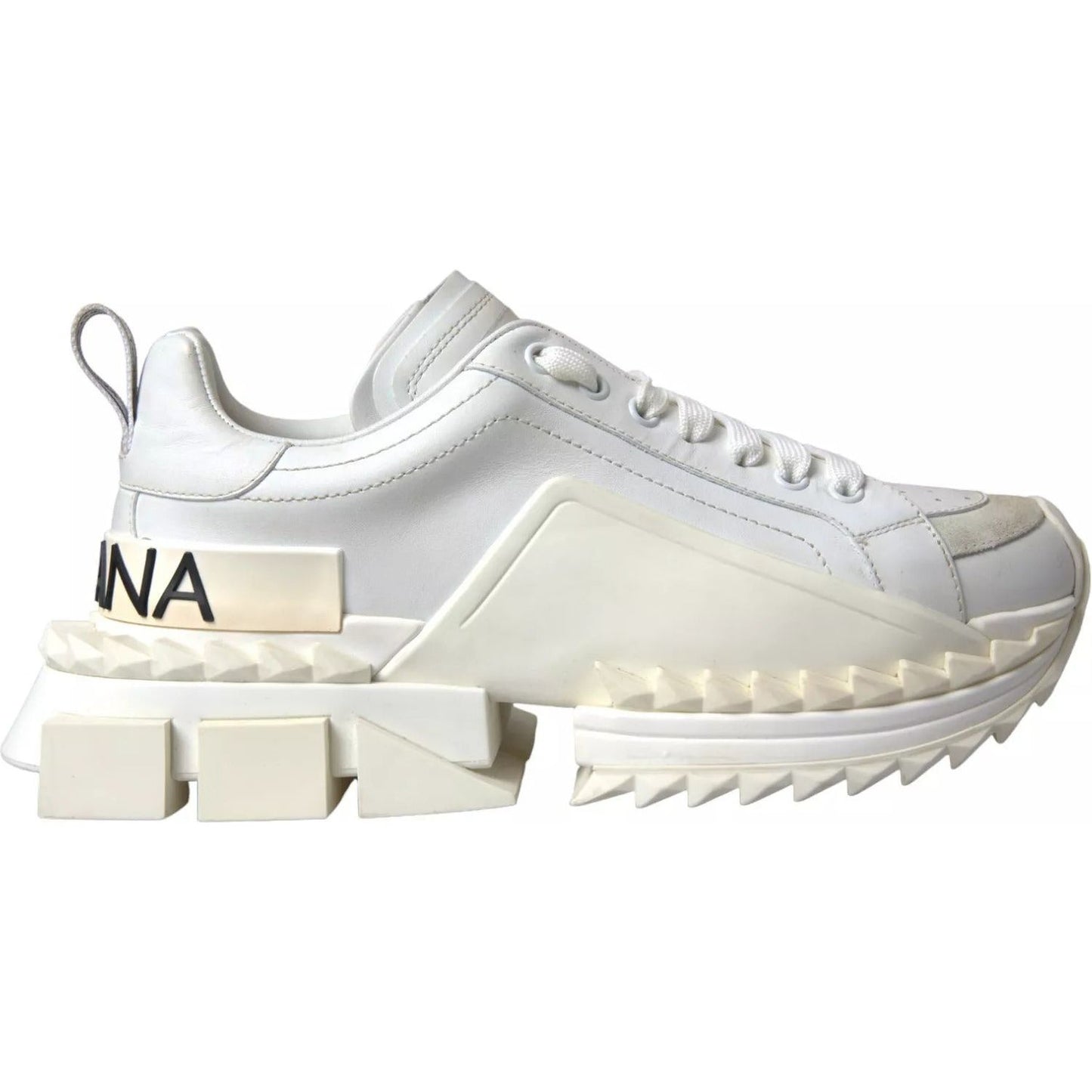 Dolce & Gabbana White Leather Super Queen Women Sneakers LA10432-34