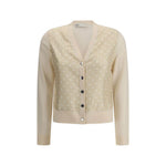 Tory Burch Silk and wool Cardigan with logos TO-169569960-M