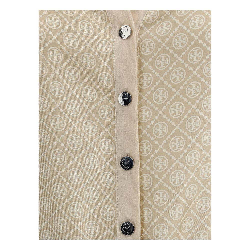 Tory Burch Silk and wool Cardigan with logos TO-169569960-M