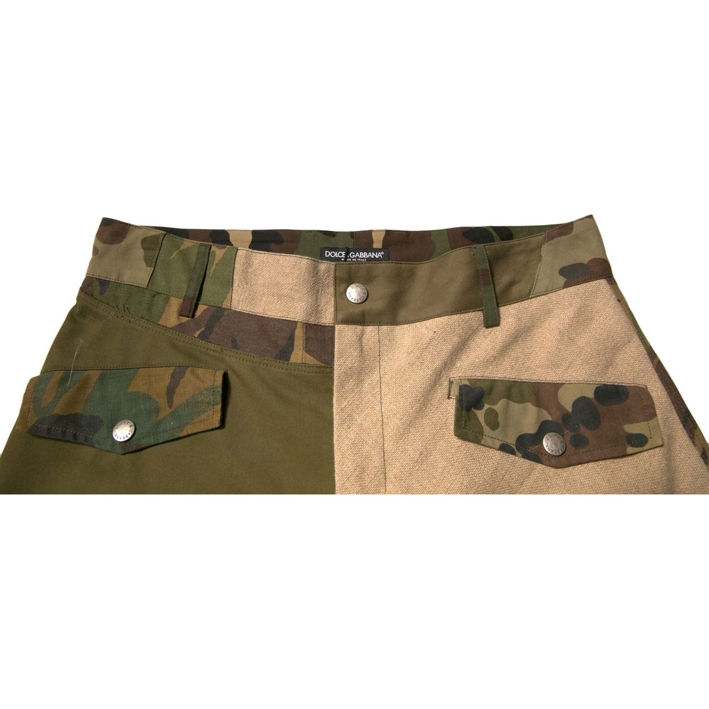 Dolce & Gabbana Multicolor Patchwork Flight Cargo Pants PAN75680-50