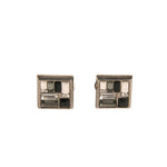Dolce & Gabbana Silver Plated Brass Pin Crystal Cufflinks SMY10581