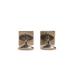 Dolce & Gabbana Silver Plated Brass Pin Crystal Cufflinks SMY10581