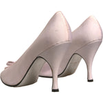 Dolce & Gabbana White Leather High Heels Women Pumps Shoes LA12385-39