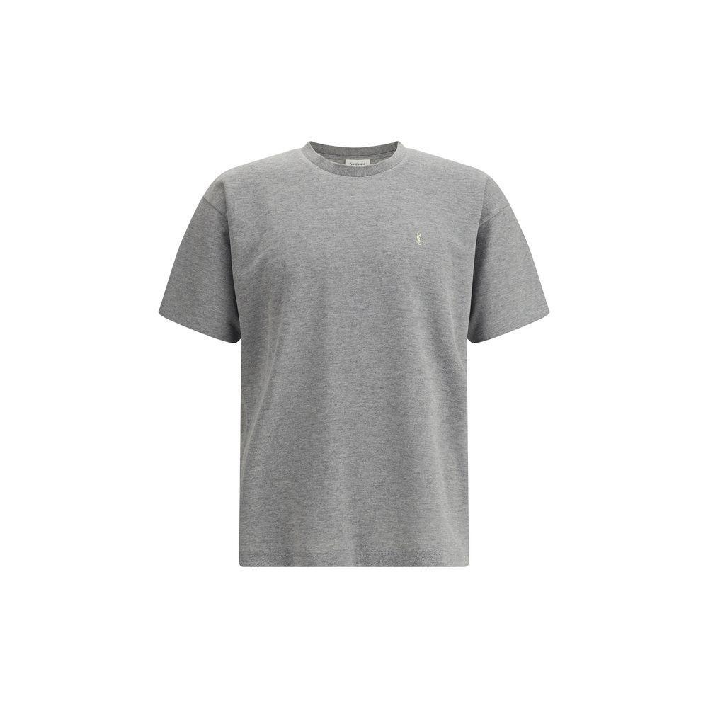 Saint Laurent Grey Cotton Oversized T-shirt SA781566Y37HC1482BB-M-FBB-366
