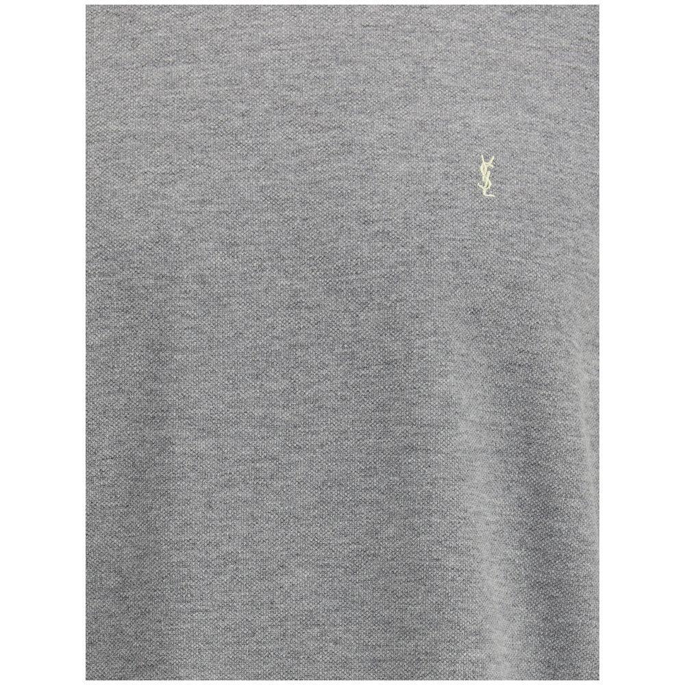 Saint Laurent Grey Cotton Oversized T-shirt SA781566Y37HC1482BB-M-FBB-366