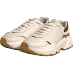 Dolce & Gabbana White Gold Daymaster Low Top Sneakers Shoes LA12299-41
