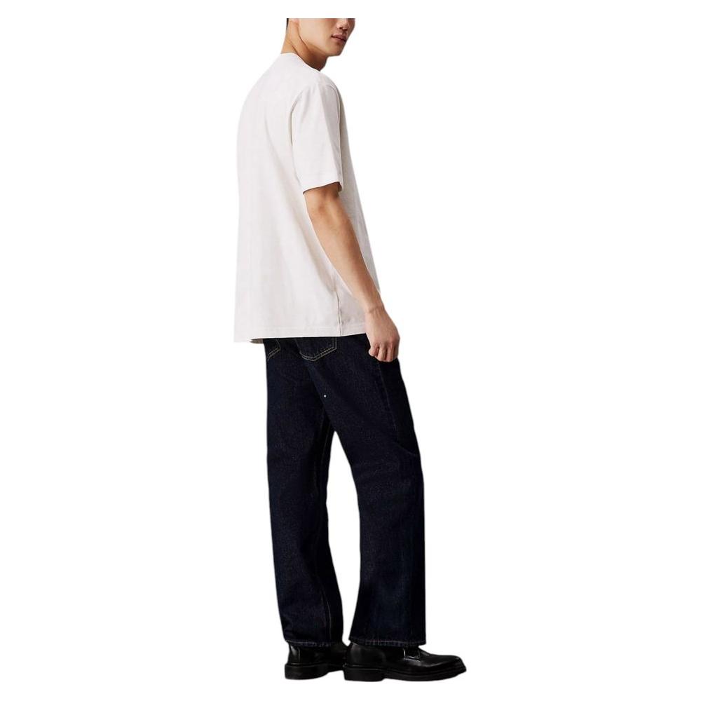 Calvin Klein Jeans Cream Cotton T-Shirt