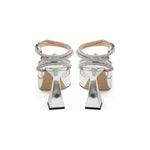 MACH & MACH Elegant Silver Leather Platforms MA-4066668-EU39/US9