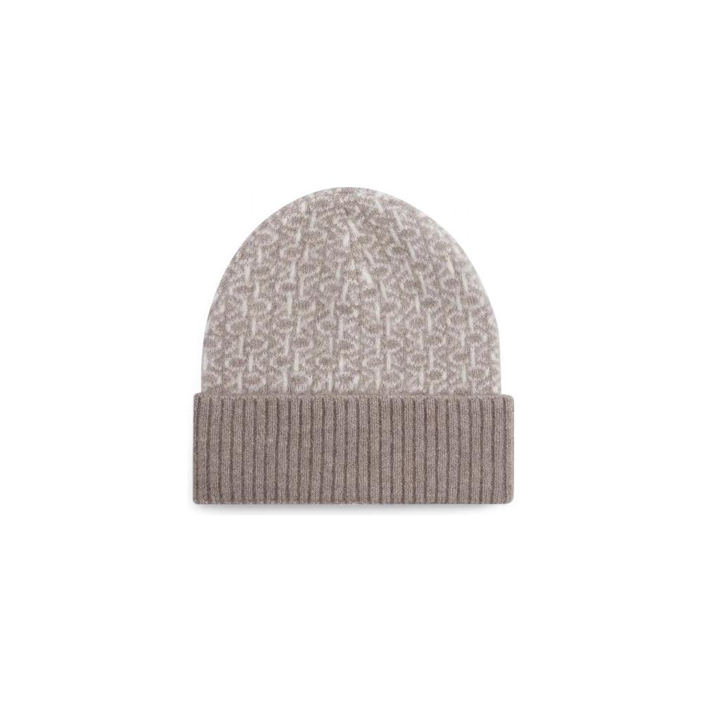 Calvin Klein Beige Alpaca Leather Hat
