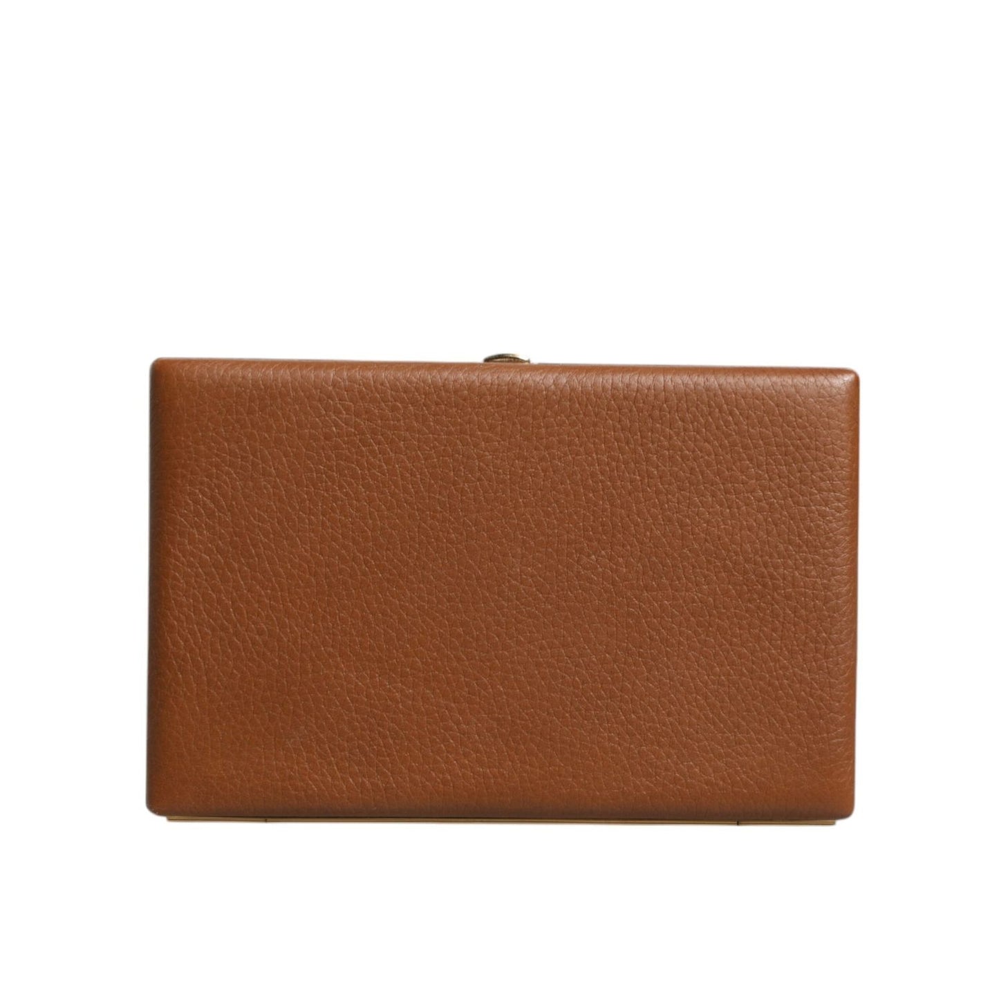 Dolce & Gabbana Brown Leather Clutch Evening Crossbody Bag BAG1621