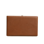 Dolce & Gabbana Brown Leather Clutch Evening Crossbody Bag BAG1621