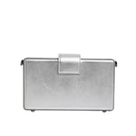 Dolce & Gabbana Metallic Silver DG BOX Leather Shoulder Strap Bag BAG1623