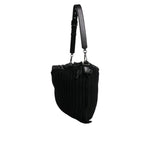 Dolce & Gabbana Black Cashmere Knitted Leather Shoulder Bag