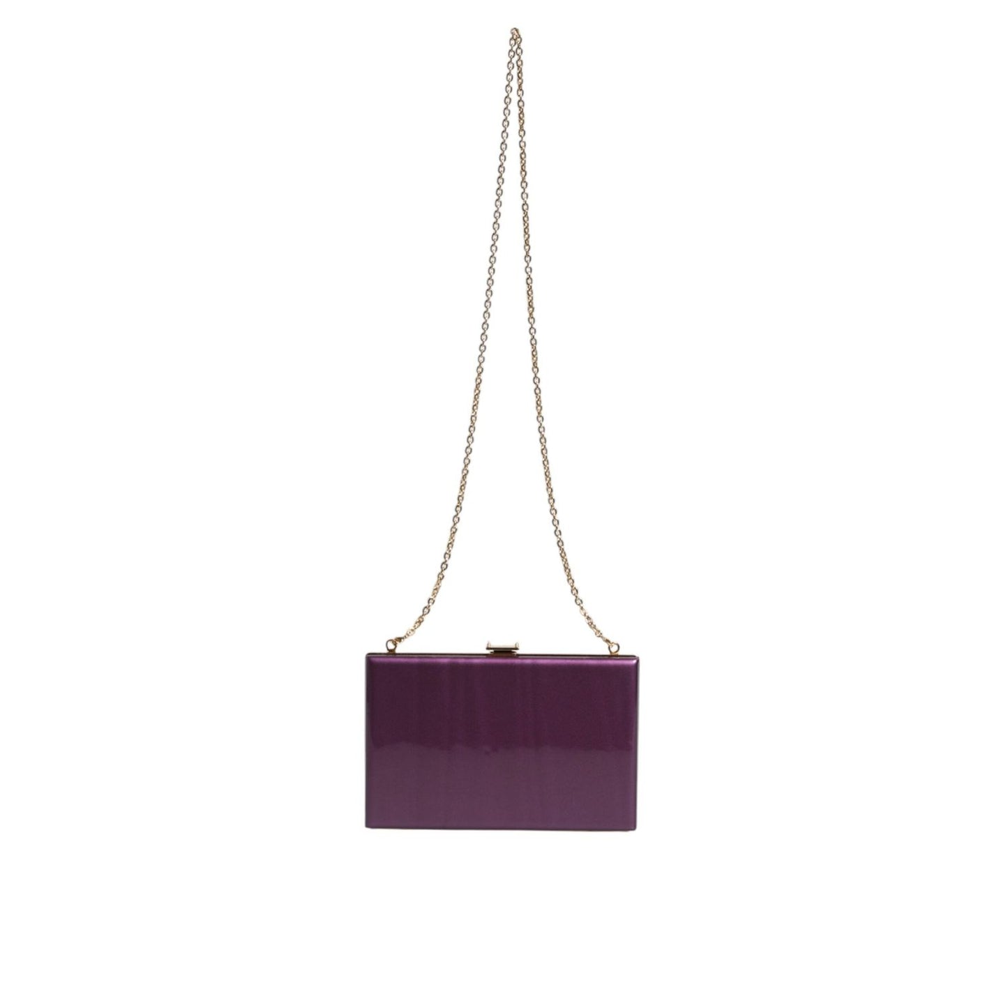 Dolce & Gabbana Purple Leather Clutch Evening Crossbody Bag BAG4016